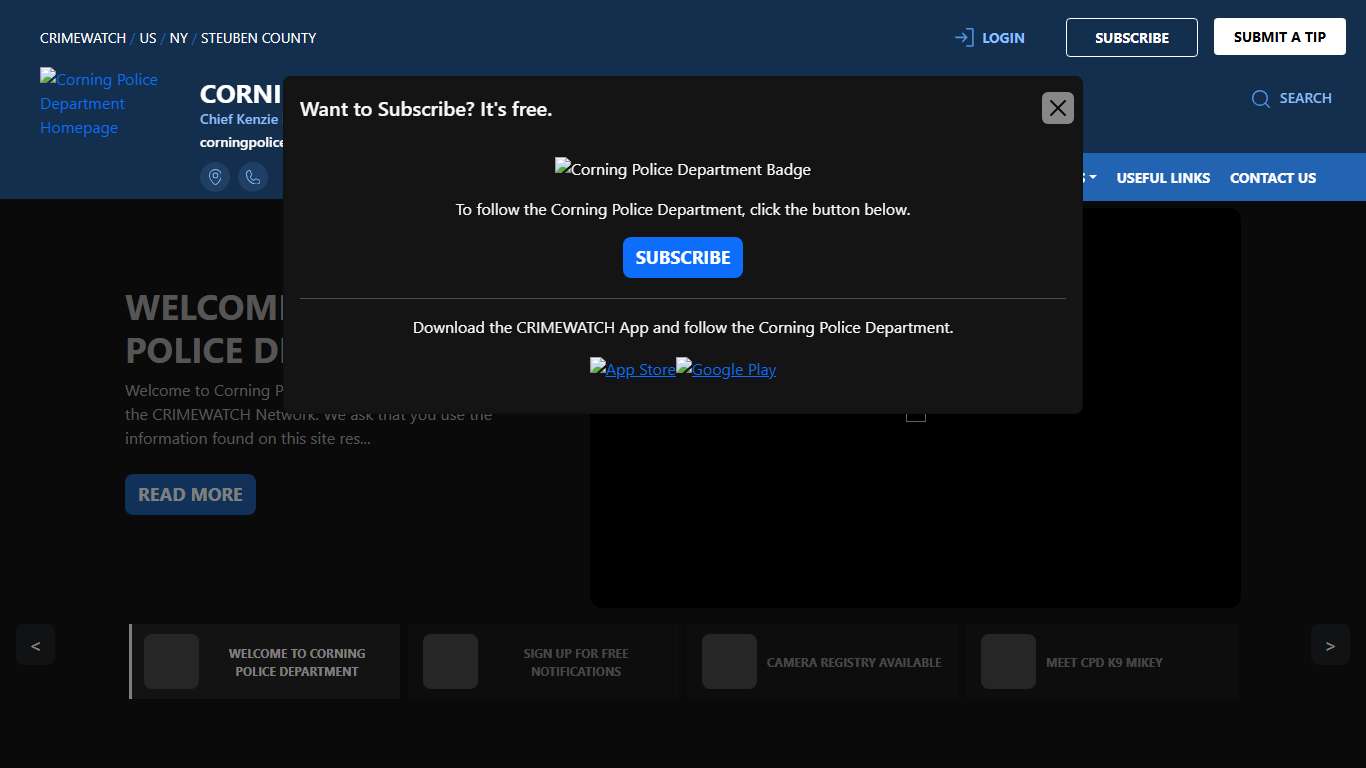 Corning Police Department Steuben County
