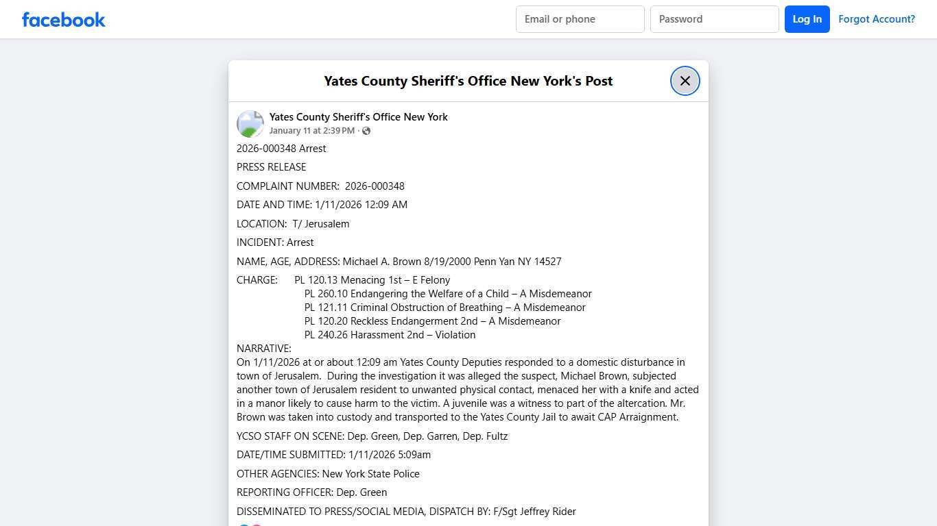 2026-000348... - Yates County Sheriff's Office New York Facebook